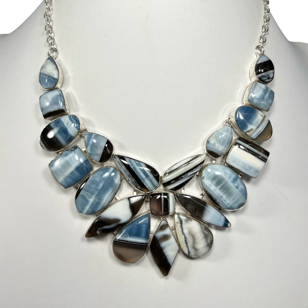 Owyhee Opal 925 Large Gemstone Necklace